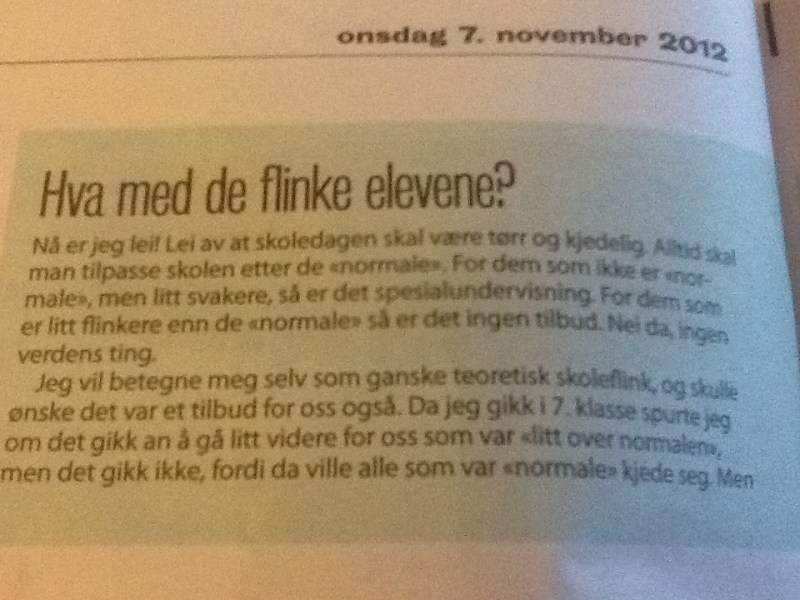 Aftenposten Aften Si;D onsdag 7.11.12